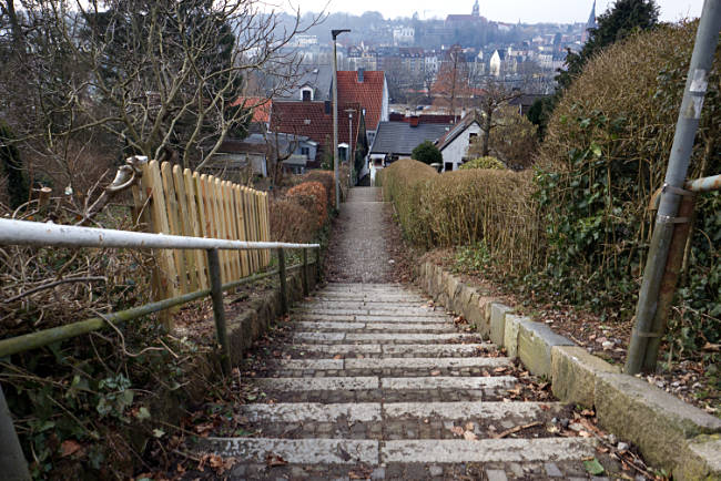 Flensburg, Treppe im Kapitänsviertel - Bremen sehenswert - distant places