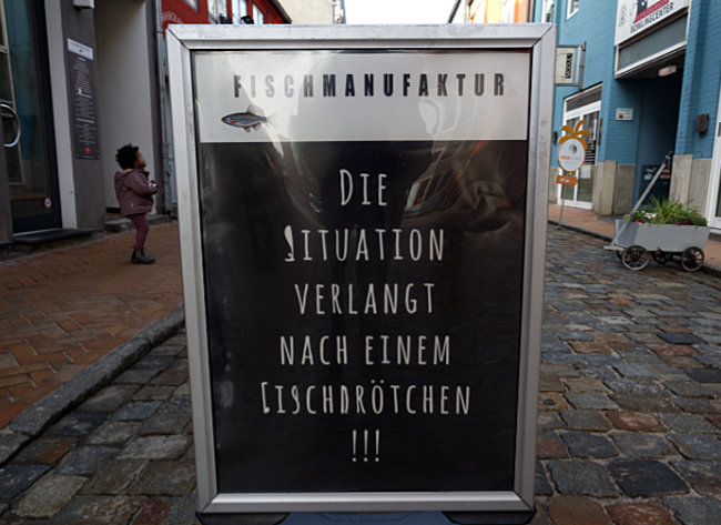 Flensburg, Aufsteller in der Roten Straße - Bremen sehenswert - distant places