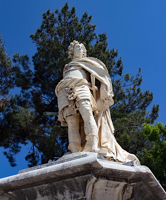 Corfu in Greece - monument of Johann Matthias von der Schulenburg in Kerkyra
