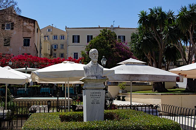 Corfu in Greece - Platia in front of the Town Hall in Kerkyra