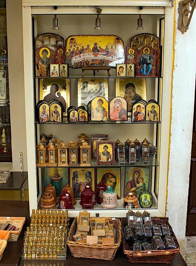 Corfu in Greece - Icons on sale