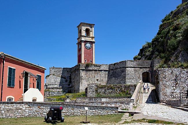 Corfu in Greece - Inside the Old Fortress in Kerkyra