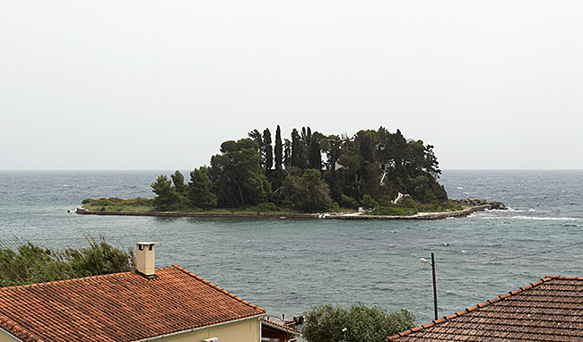 Corfu in Greece - Even above Pontikonissi, the sun does not always shine