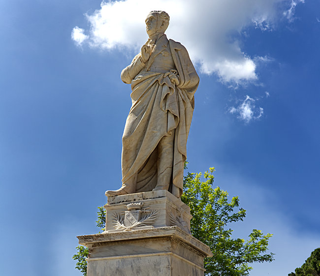 Corfu in Greece - monument to Ioannis Kapodistrias in Kerkyra