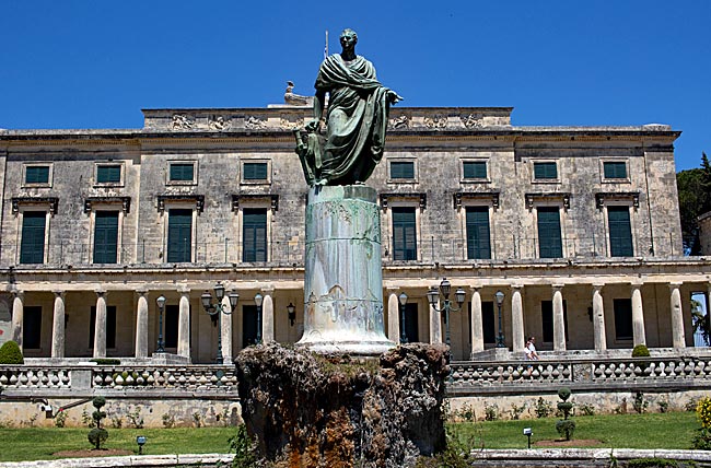 Corfu in Greece - Palace of St. George and Michael in Kerkyra