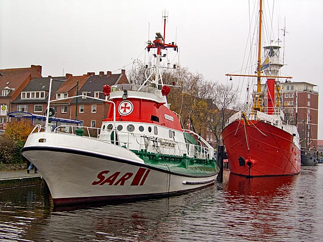 Emden - Museum ships in the Ratsdelft