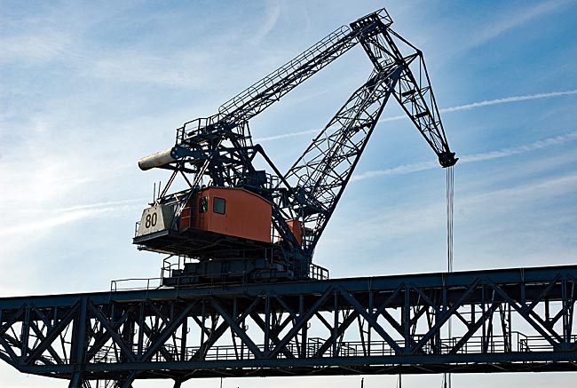 Rostock - Portal crane from 1952 at the former coal quay