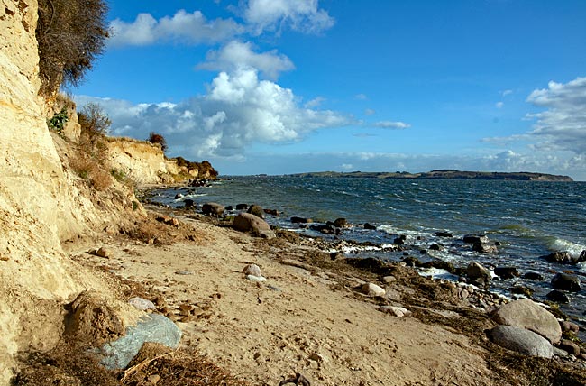 Rügen - Cliff at the end of Reddevitzer Höft overlooking Hagensche Wiek bay in the Rügischer Bodden