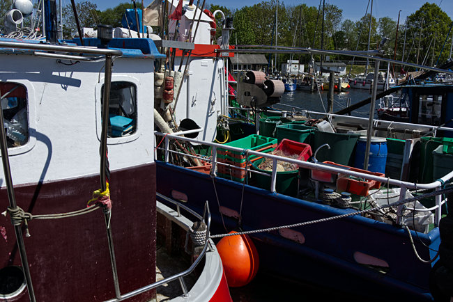 Rügen - There are still cutters, like here in Lauterbach's harbor