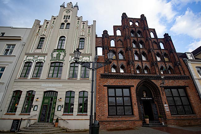 Wismar - restaurants on markte place