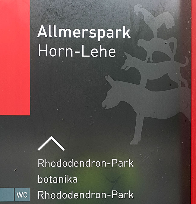 Bremen - Eingang Allmerspark zum Rhododendronpark