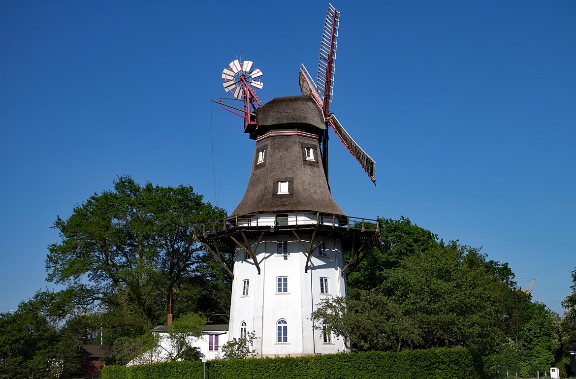 Mühle Oberneuland, der Gallerieholländer gehört zum Focke-Museum in Riensberg - Bremen sehenswert
