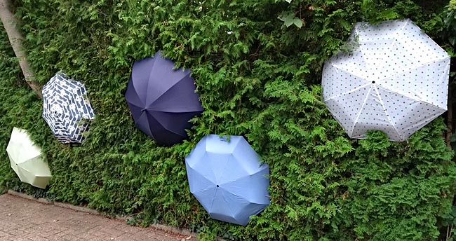 Regenschirme zweckentfremdet